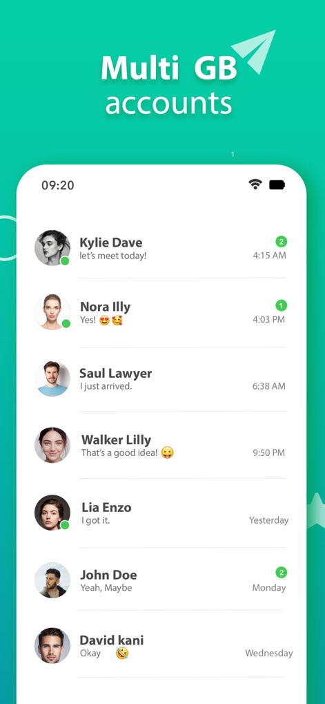 GB Plus : Dual Chat Messenger - このアプリは、複数のアカウントを効率的に管理できる機能と、各チャットに表示される未読メッセージの数でユーザーに新しい体験を提供します。