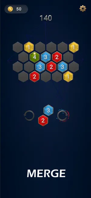 Hexa Combine: Merge Numbers screenshot 1