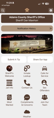 Adams County Sheriff's Office Screenshot 1 of 3