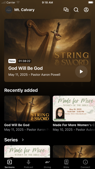 Mt.Calvary Church of God Screenshot