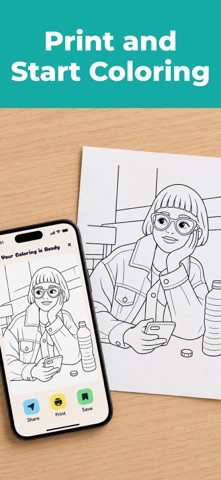 AI Coloring Pages & Book Maker iPhone screenshot