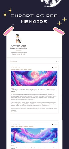 PurrDream AI Journal iPhone screenshot
