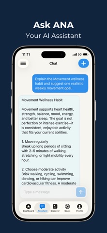 Ask ANA: Wellness AI Screenshot 2 of 10