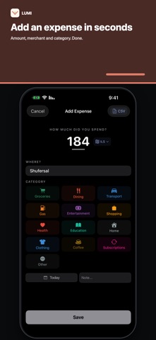 Lumi - Smart Expense Tracker Screenshot 2 of 6