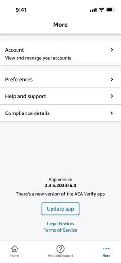AEA Verify iPhone Screenshot 3