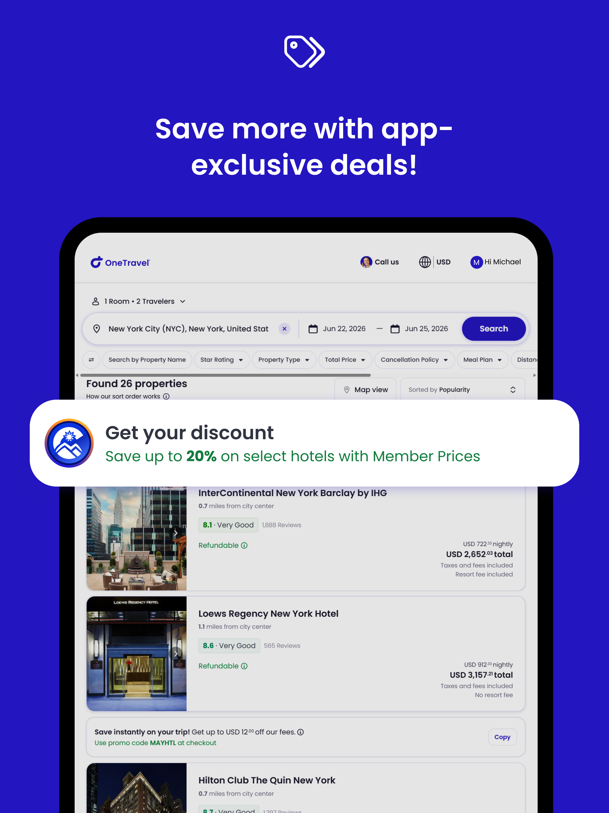 OneTravel Flight & Hotel Deals screenshot 11