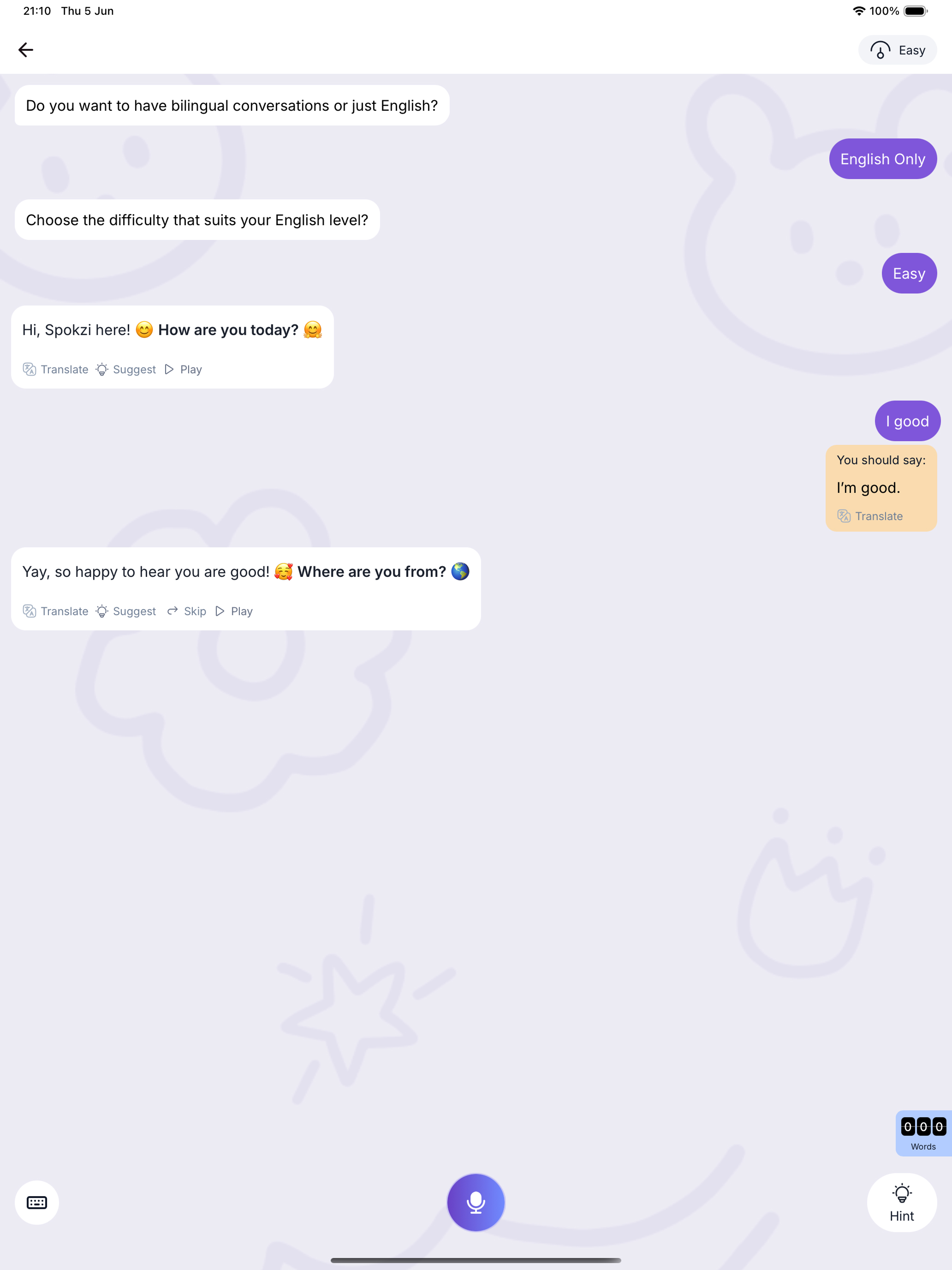 Speak & Learn English SpokziAI