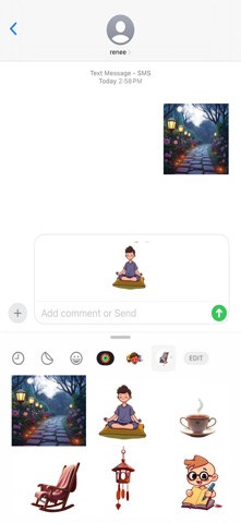 平静的夜晚贴纸 screenshot