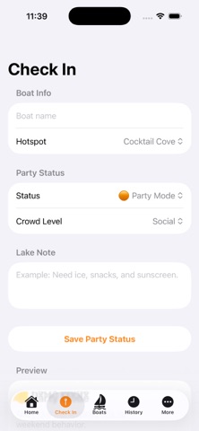 Cocktail Cove Party Status iPhone screenshot
