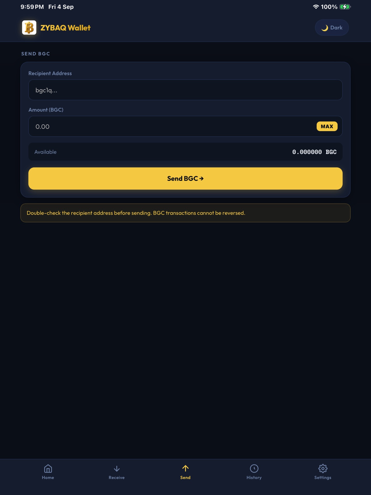 Screenshot 12 of ZYBAQ Wallet