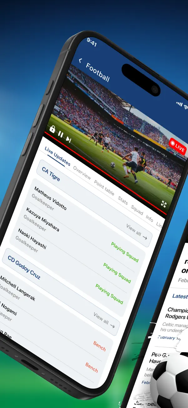 Screenshot #1 pour Live Football TV HD Streaming・