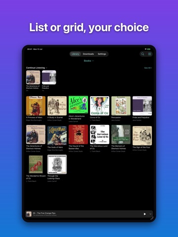 Audiofin iPad screenshot