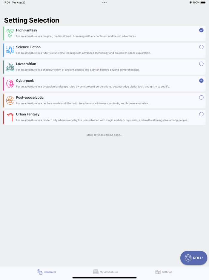 Familiar - TRPG Seed Generator