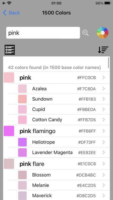 Color Name Recognizer Camera Screenshot
