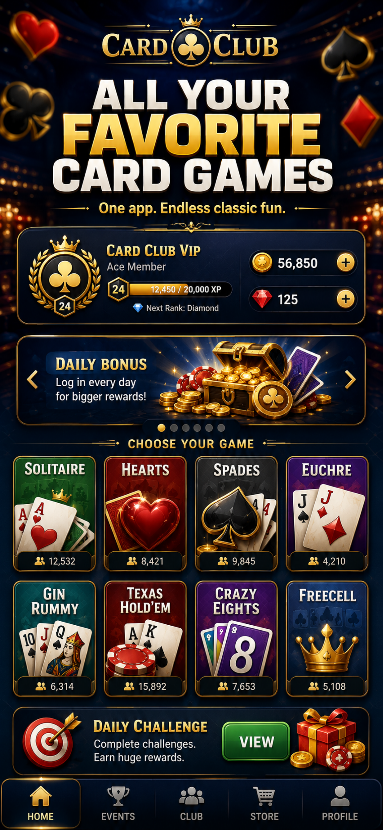 Card Club: Solitaire Poker