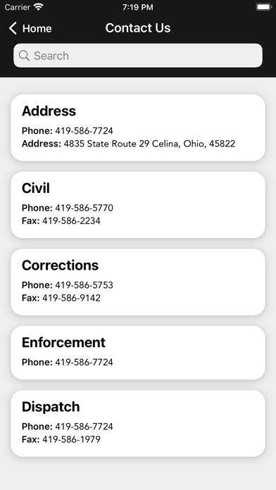 Mercer County Sheriff's Ohio Screenshot
