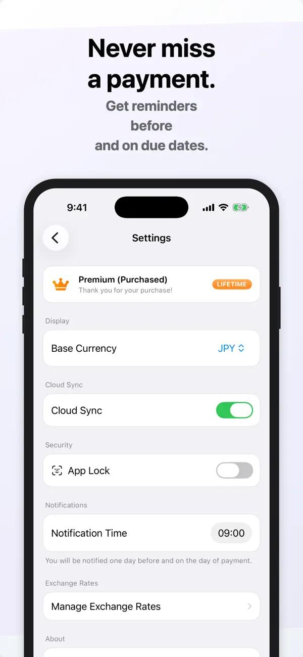 #6. SubsTracker - Manager & Save (iOS) Ved: Noriaki Togashi