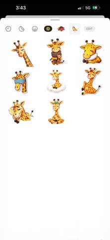 Sleeping Giraffe Stickers screenshot