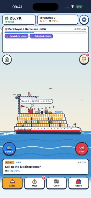 Idle Cruise Liner Tycoon screenshot 1