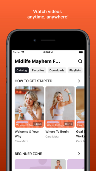 Midlife Mayhem Fitness iPhone screenshot 1 - Health & Fitness app