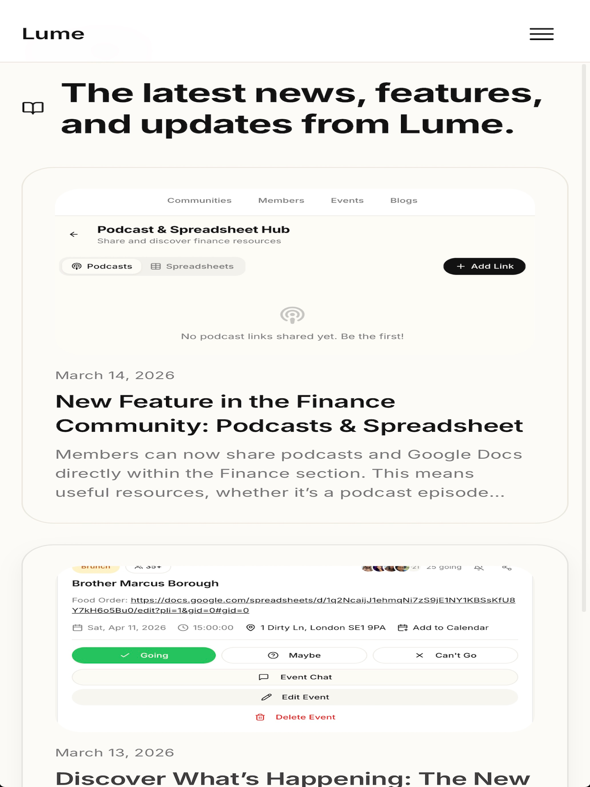 Lume Circle