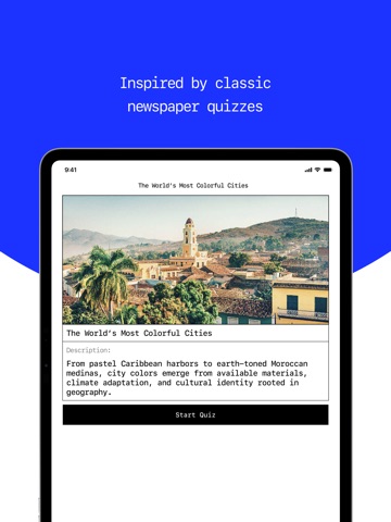Atlas: Daily Geography Quiz iPad screenshot