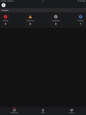 FortiCamera Mobile iPad screenshot