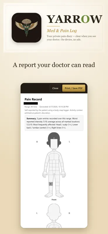 Yarrow - Med & Pain Log screenshot 8 of 8