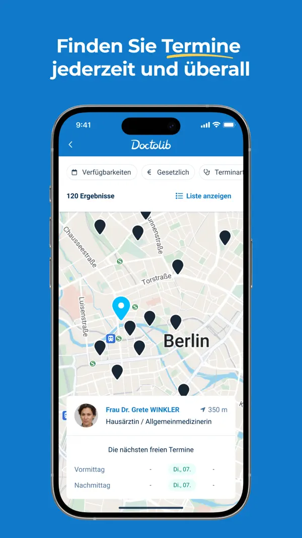 Doctolib - Die Gesundheits-App Screenshot 3