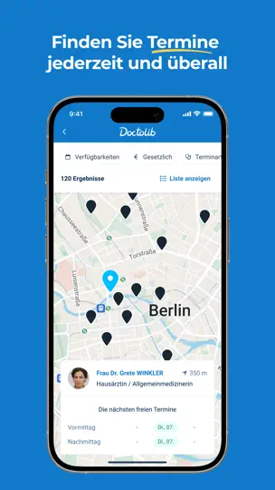 Screenshot von Doctolib - Die Gesundheits-App auf dem iPhone 3