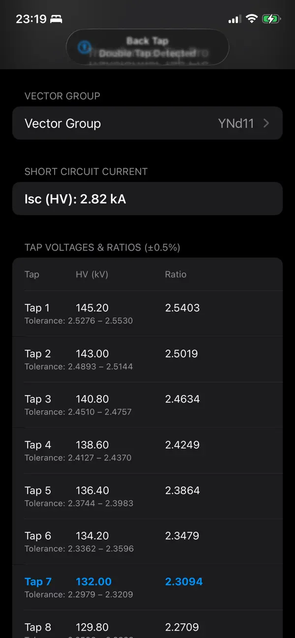 Screenshot #2 pour TrafoCalc