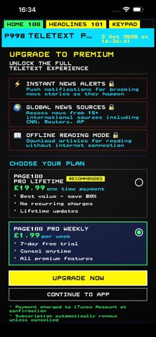 Page100: Telextext News Reader Screenshot 5 of 5