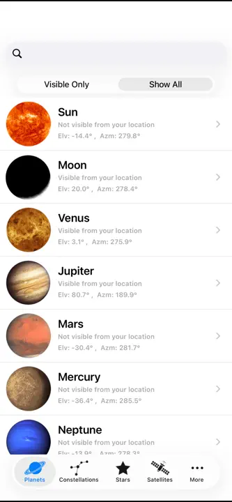 Star & Planet Finder: Screenshot 2 von 5