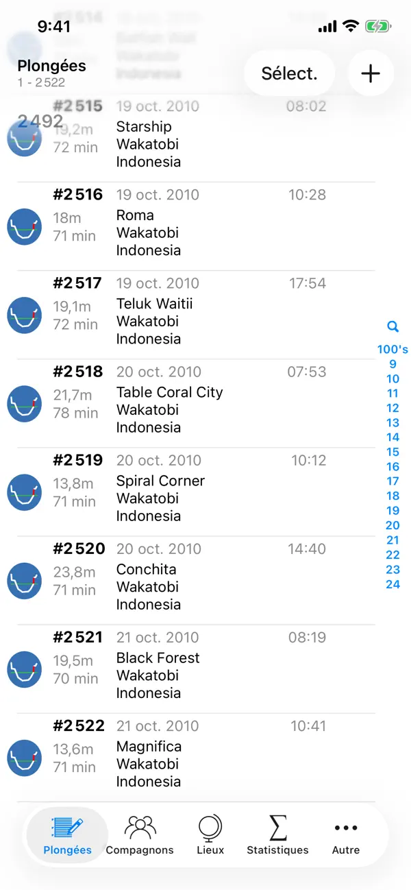 Screenshot #1 pour Dive Log