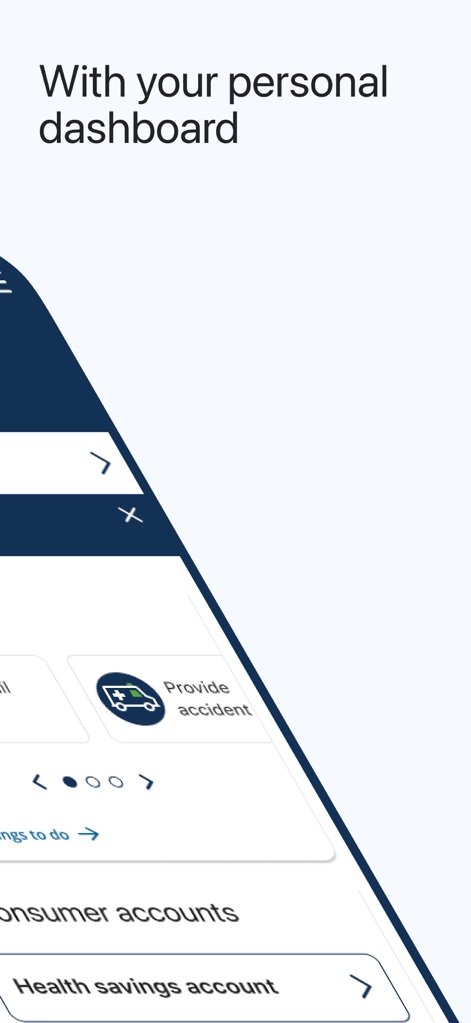 UMR | Health - Users can easily navigate through personalized alerts in the "Things to do" carousel and access dedicated sections like the "Health savings account" with a single tap.