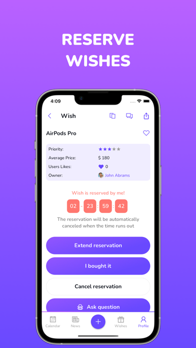 Wishlist Planner - WishSpace Screenshot