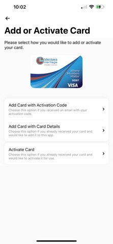 MHCU Cards iPhone screenshot