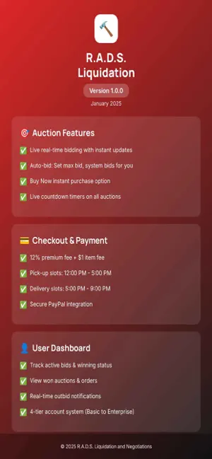 R.A.D.S. Liquidation screenshot 2