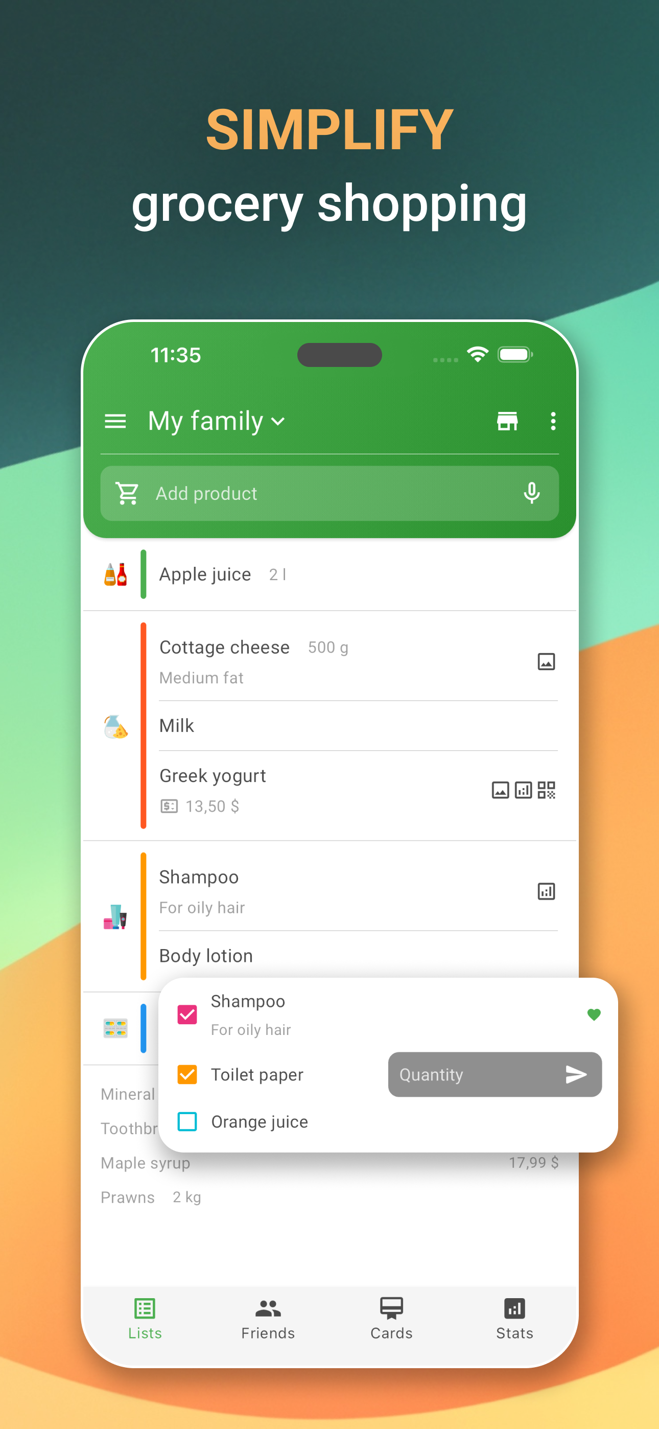 Shopium: Grocery Shopping List
