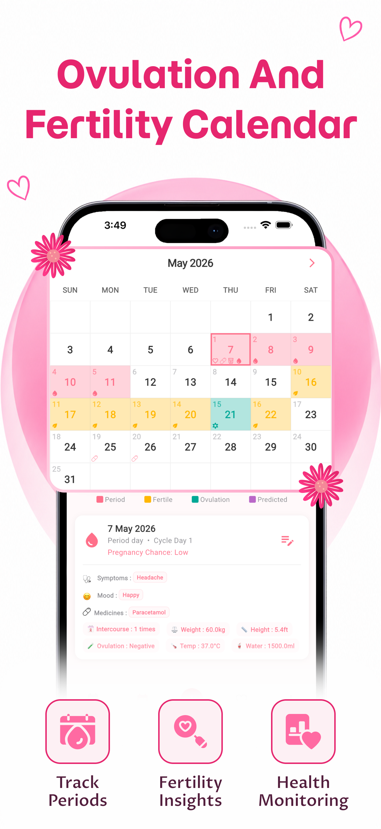 Period Tracker: Cycle & Baby screenshot 2