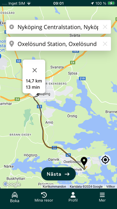 Screenshot #1 pour Taxi Nyköping – Oxelösund