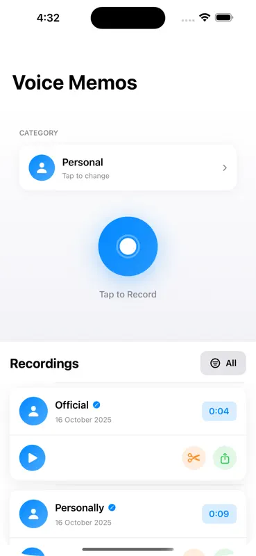 VoiceMemo Pro: Voice Record screenshot 1 of 6