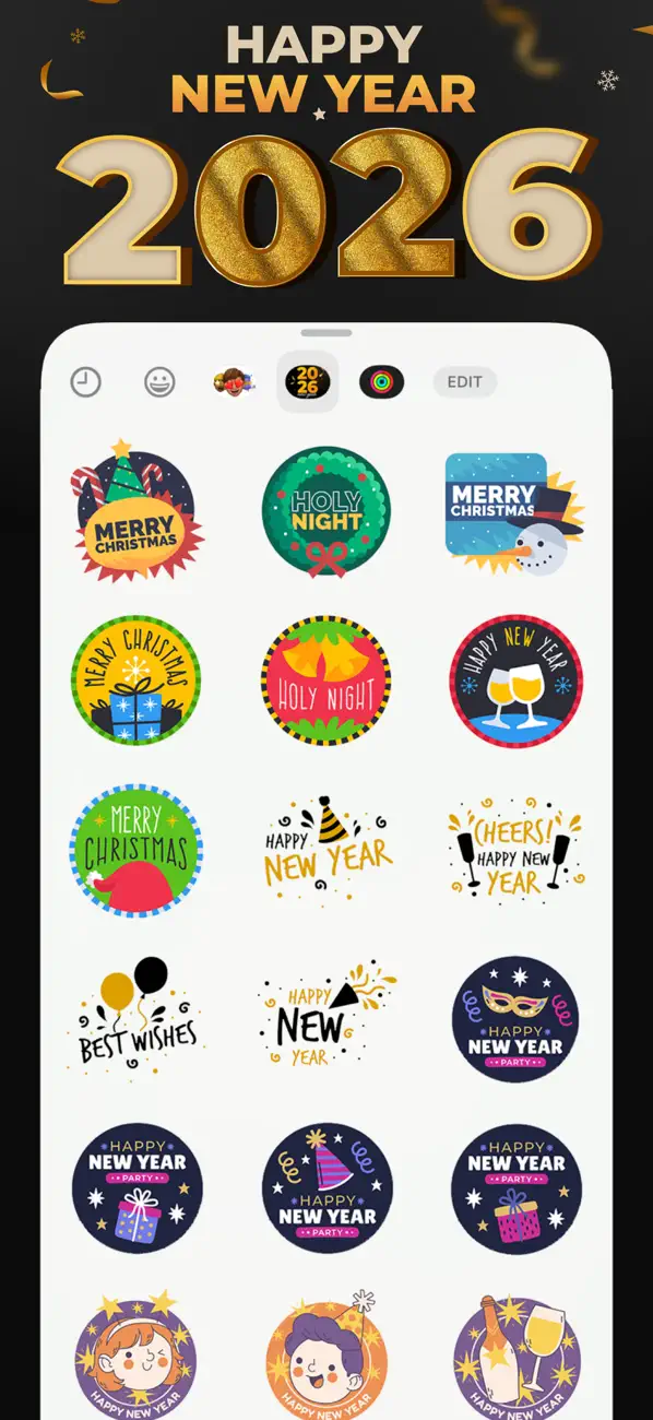 Screenshot #3 pour New Year Stickers!!