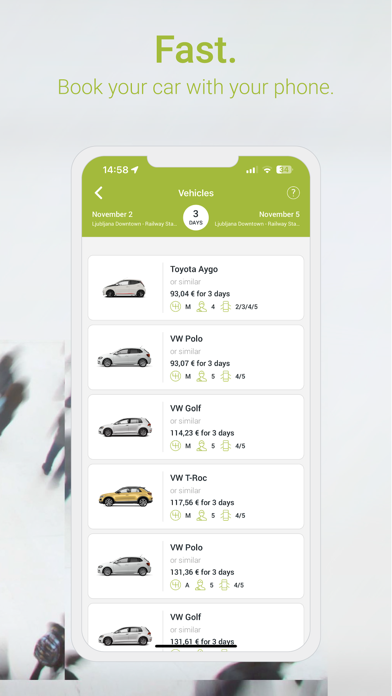 Avant2Go Car Sharing Screenshot