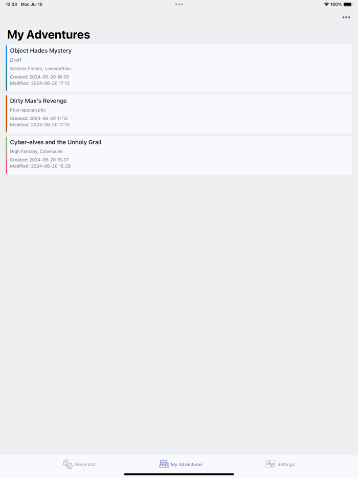 Familiar - TRPG Seed Generator