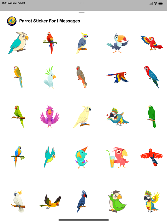 Screenshot #5 pour Parrot Stickers For iMessage