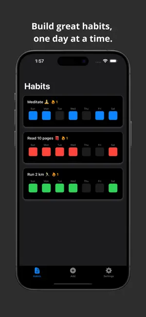 Virtue: Simple Habit Tracker screenshot 1