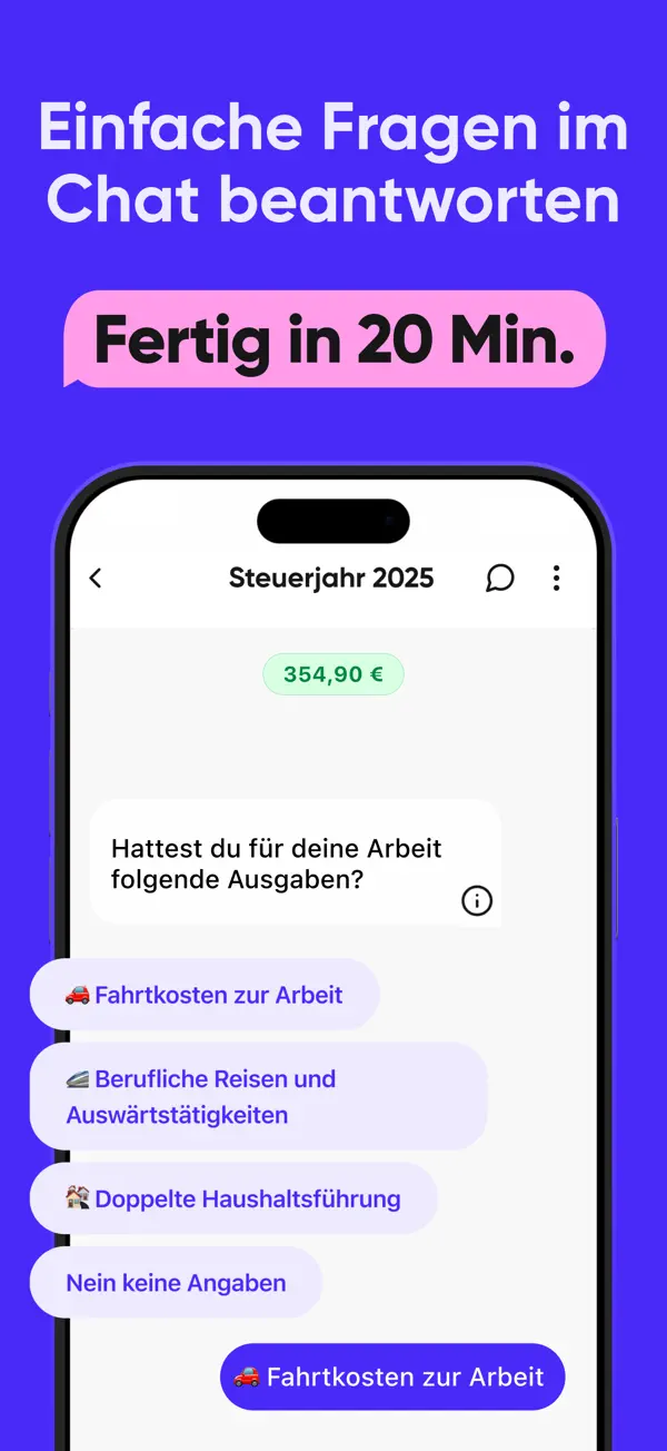 Steuerbot – Deine Steuer-App iPhone App Screenshot 2 – Finanzen