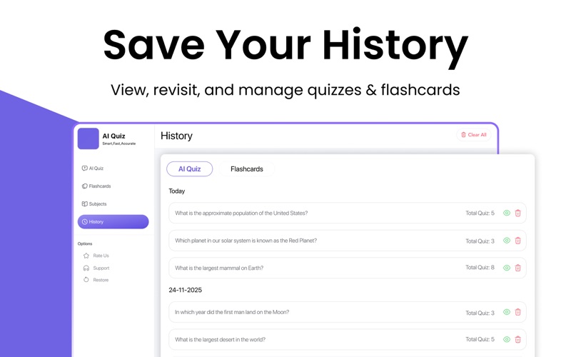 AI Flashcards & Quiz Maker iPhone screenshot