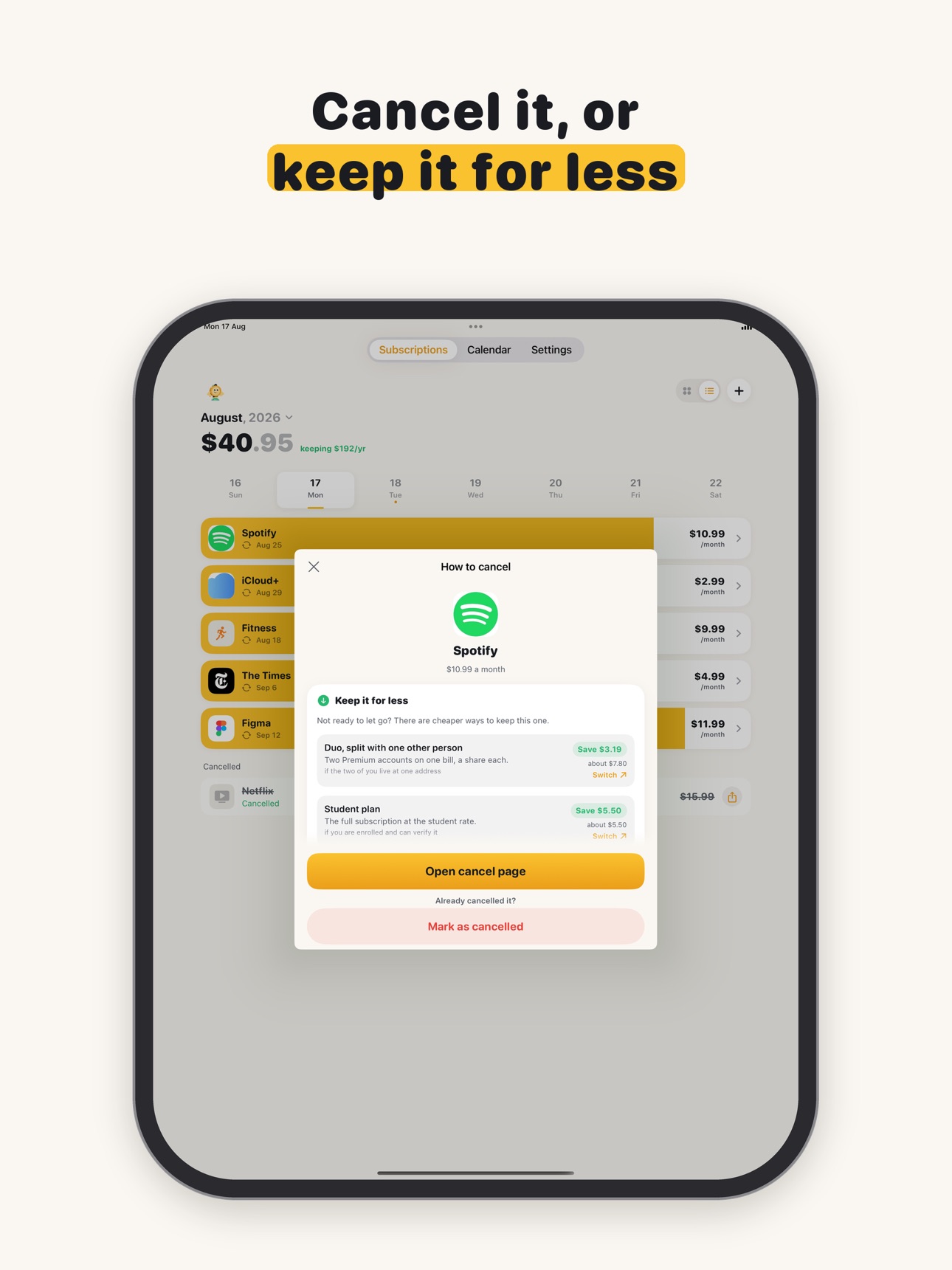 Screenshot 9 of Cancelled: Subscriptions